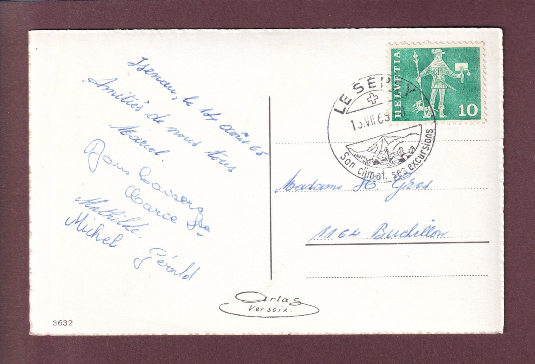 Cartoline postali: ISENAU - 4 images - 1966 – Usato da Pully venduto da nicecards 1