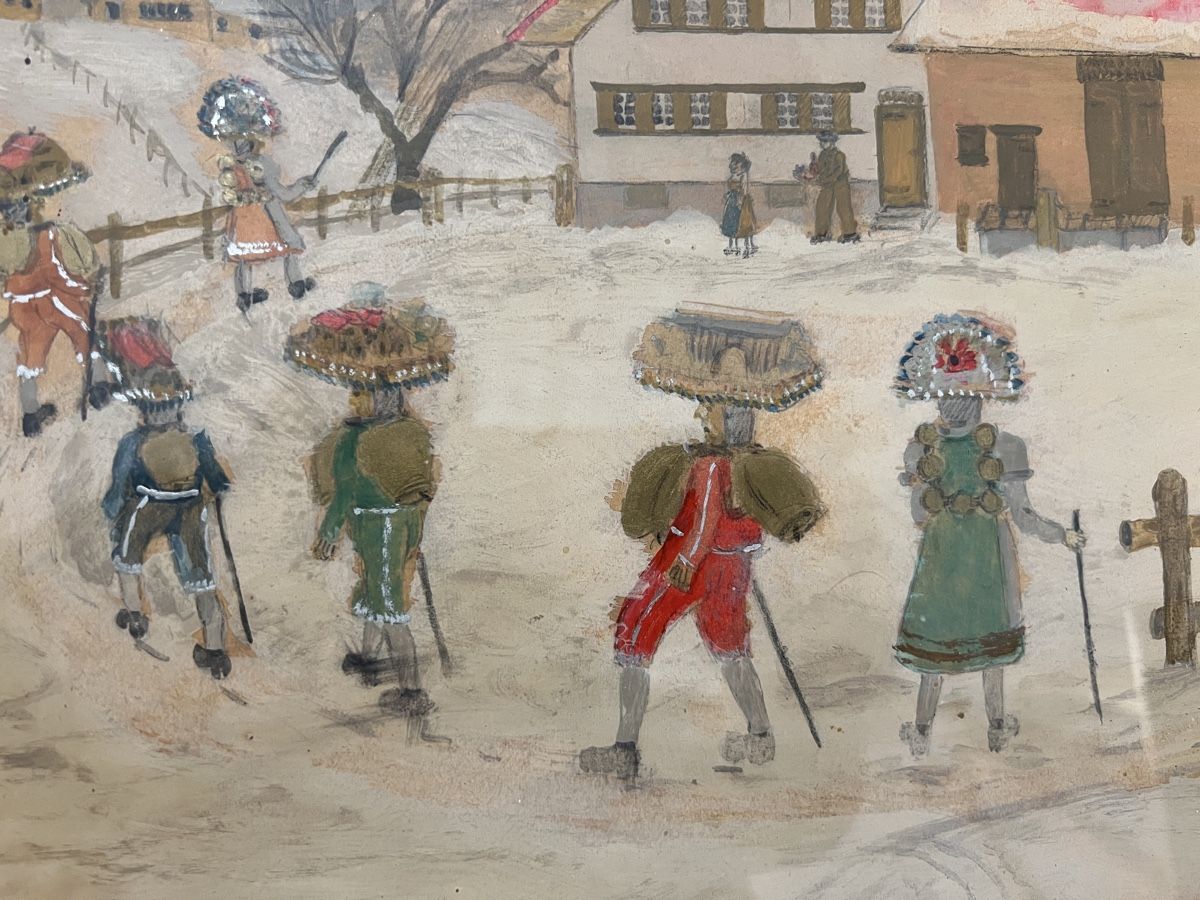 Dipinti: Silvesterchlausen Bauernmalerei – Usato da Gossau SG venduto da Keller-Antiques 2