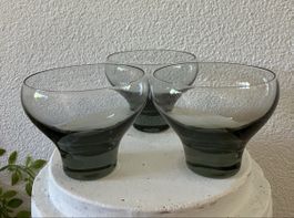 Set Holmegaard, Per Lütken 1955, rauchgraue Cocktailgläser