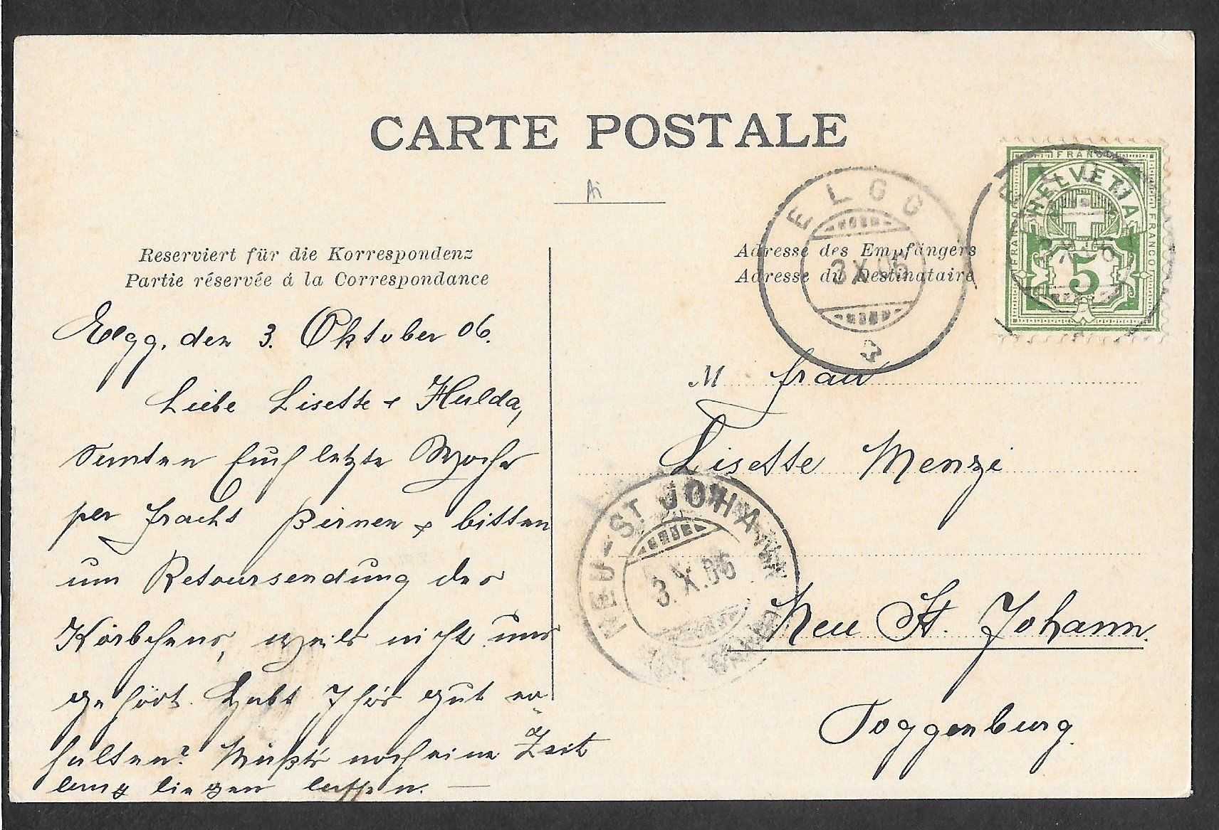 Cartoline postali: Elgg Vordergasse – Usato da Olten venduto da clotaldi 1