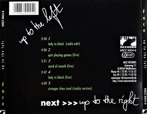 CD: Face – Up To The Left – Usato da St.Gallen venduto da jalamusic 1