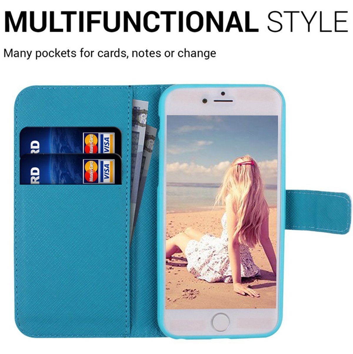 Cover & Protezioni schermo: iPhone 7 plus / 8 plus Hülle Etui Wallet Case Cover Tasche – Nuovo e nell'imballaggio originale da Volketswil venduto da coverandmore 2