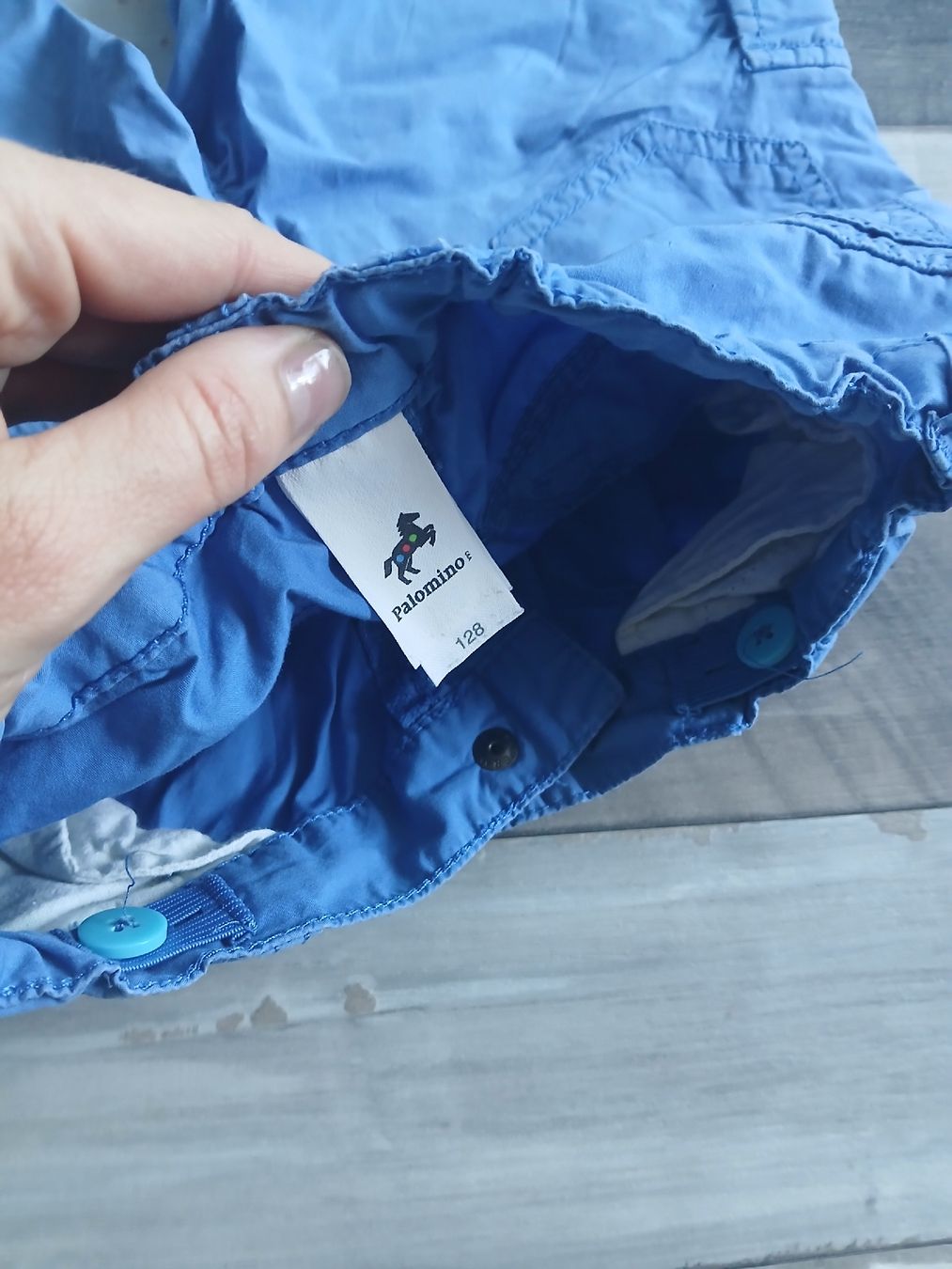 Pantaloni: 128 dünne Sommer shorts blau luftig leicht – Usato da Sevelen venduto da boutiquenounou 2