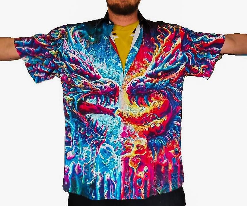 Camicie: Exklusives Hawaiihemd made by D-Trip Art – Nuovo e nell'imballaggio originale da Kilchberg ZH venduto da Eaglebuy
