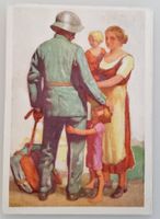 Bundesfeierpostkarte Nr.50I - 25Rp. 1929 - Wehrmann mit Fam.