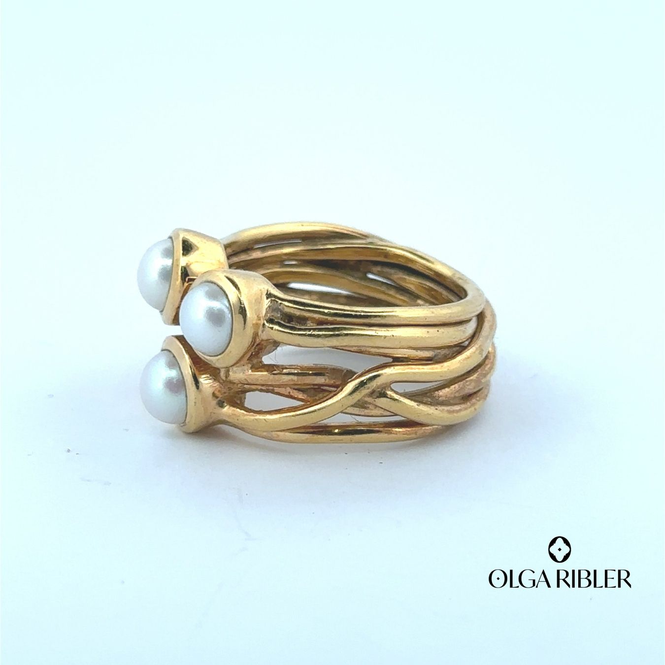Olga Ribler Ringe: Statement Perlen Silber Ring 925  Grösse 64 – Neu (gemäss Beschreibung) aus Luzern von Schmuckoutlet 3