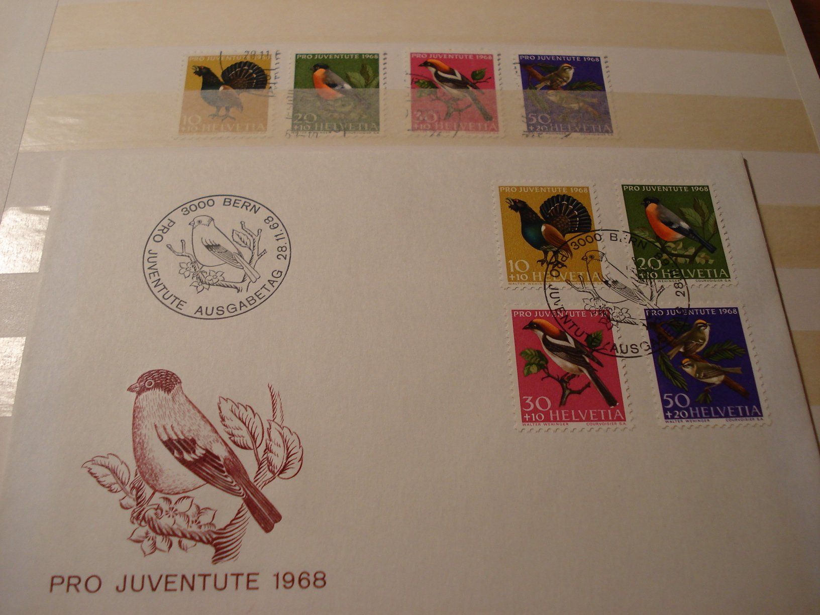 Tutti i francobolli: Pro Juventute 1968, FDC + Satz Lose o – Usato da Niederwil AG venduto da morostahu