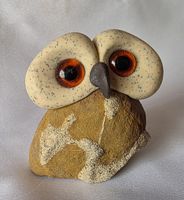 Eule Figur ist aus Naturstein Handgemacht und einzigartige