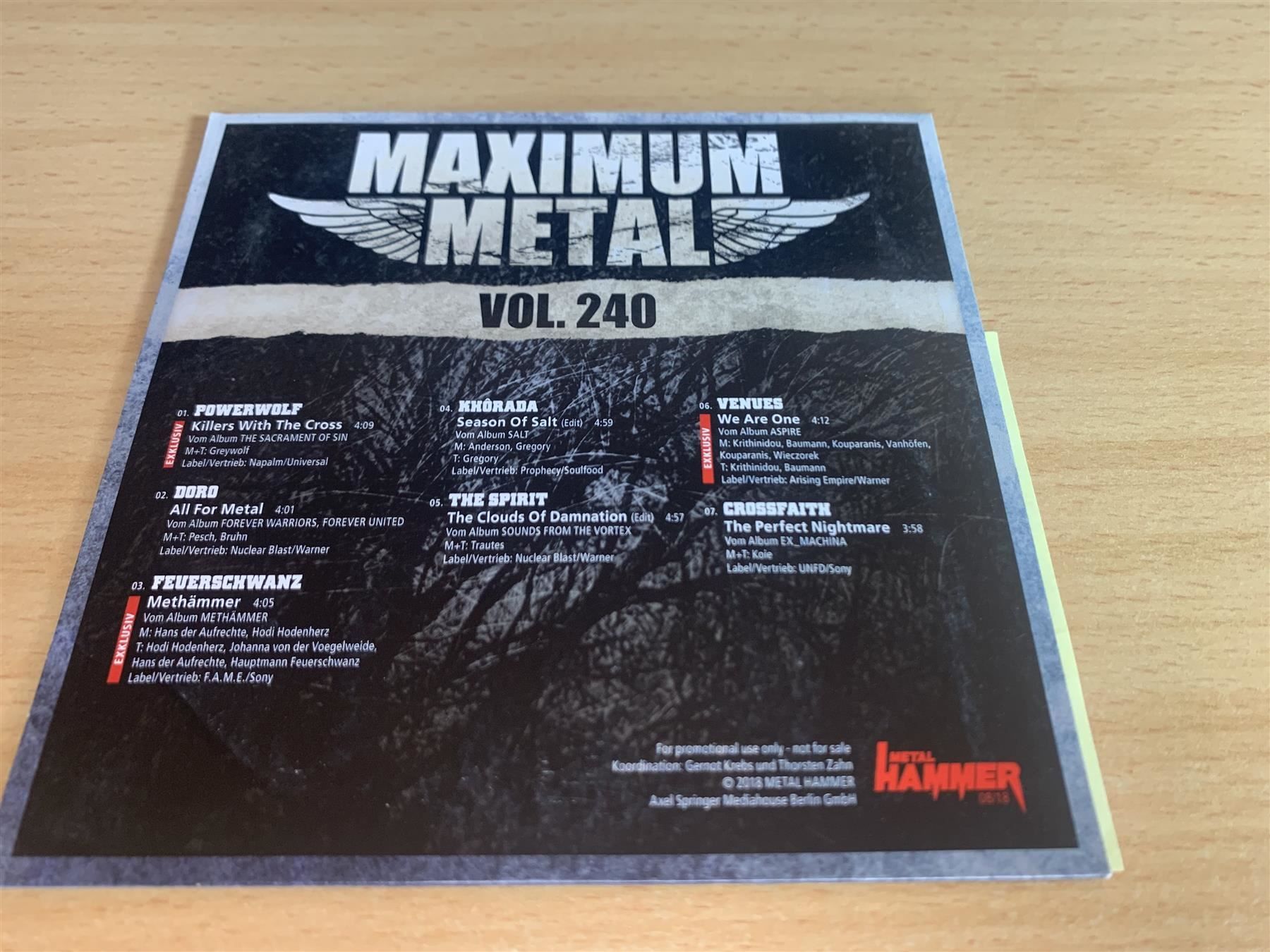 CD: Metal Hammer - Maximum Metal - 8 CD – Usato da Rikon im Tösstal venduto da Alpenmutz 9