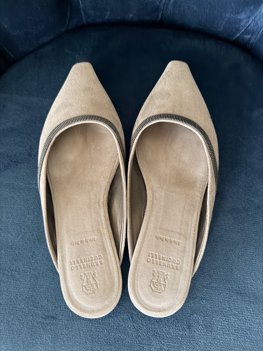 Brunello Cucinelli Damenschuhe: Mules donna Brunello Cucinelli camoscio beige – Gebraucht aus Lugano von fer_ckb9 5