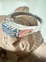 Art Deco Saphir Ring Silber 800 – acht blaue Kostbarkeiten