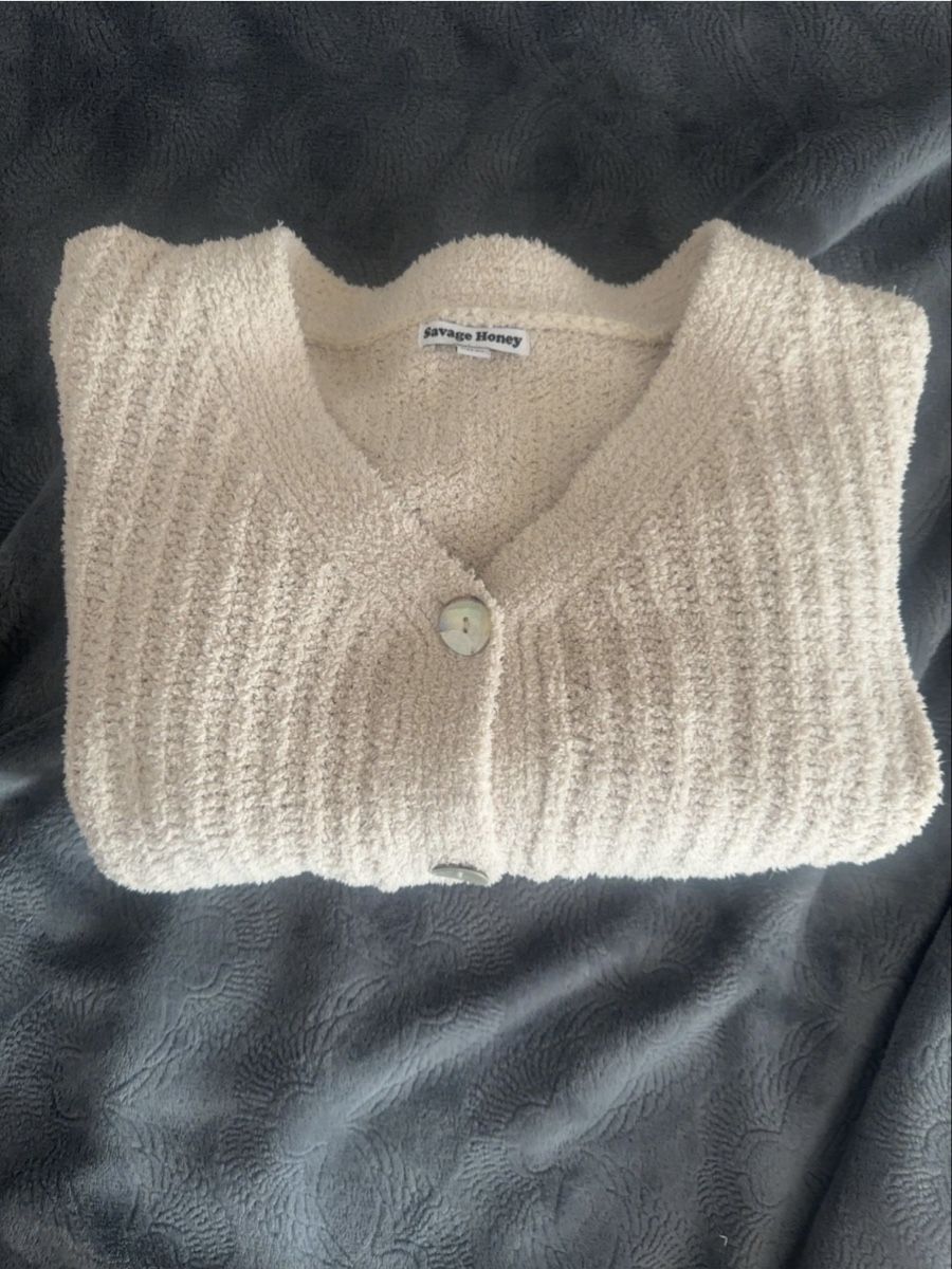 Vestes: Beiger Teddy-Cardigan – D'occasion à Turgi par pa.ti.d 4