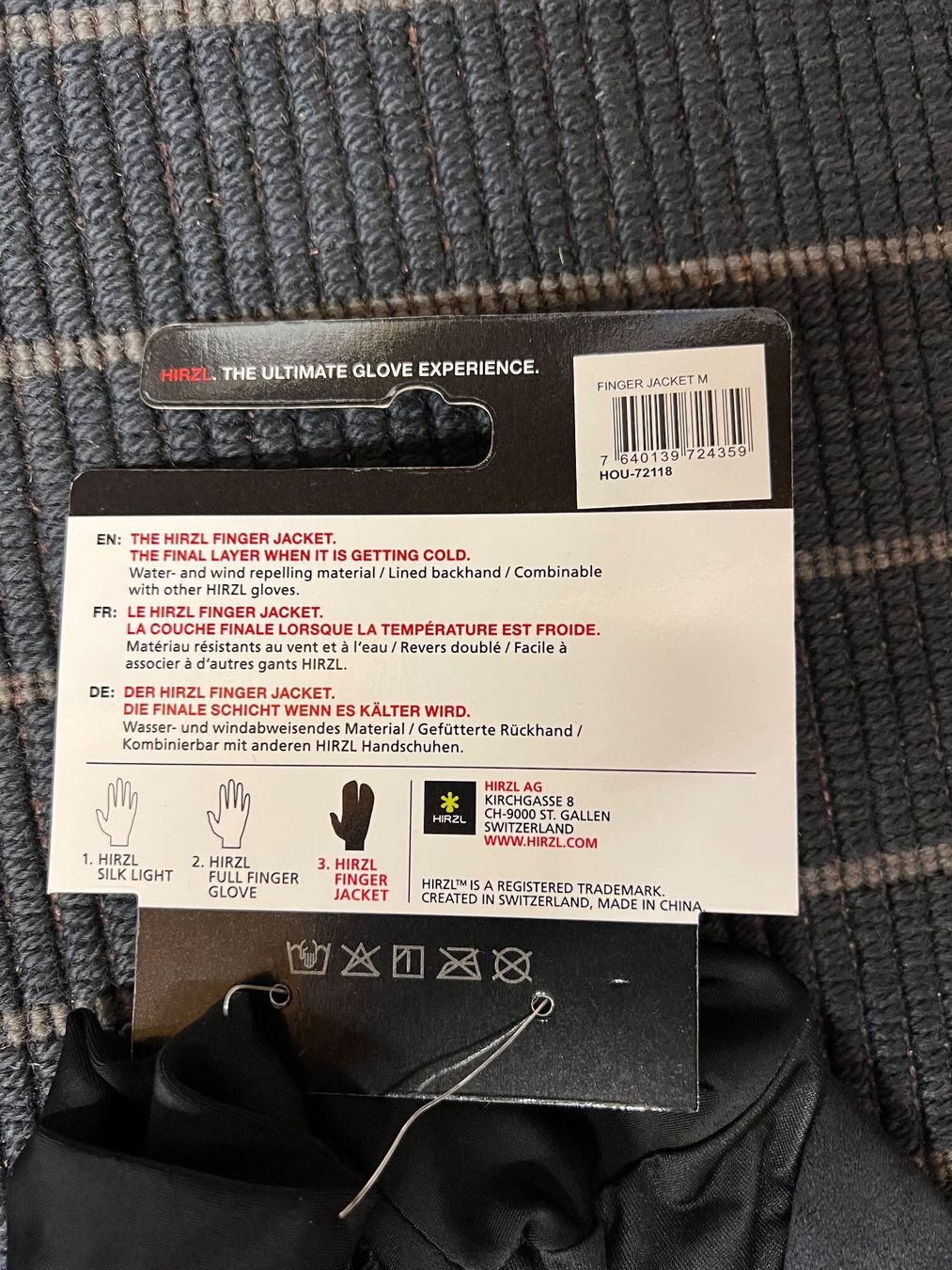 Guanti & manicotti: Handschuhe HIRZL FINGER JACKET Schwarz Grösse S – Nuovo e nell'imballaggio originale da Eschen venduto da Sele-Radsport 1