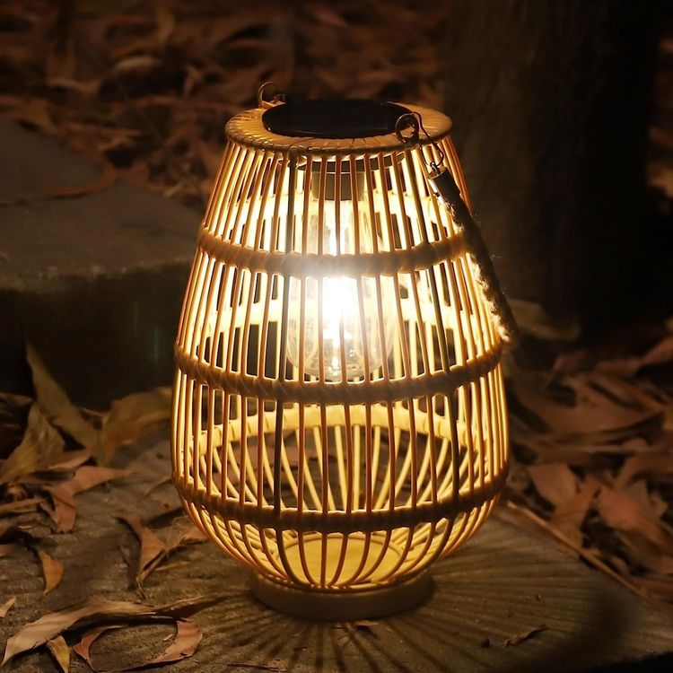 2 Stück Solarlaternen Mit Flammen-Effekt - Wasserfeste Gartenbeleuchtung