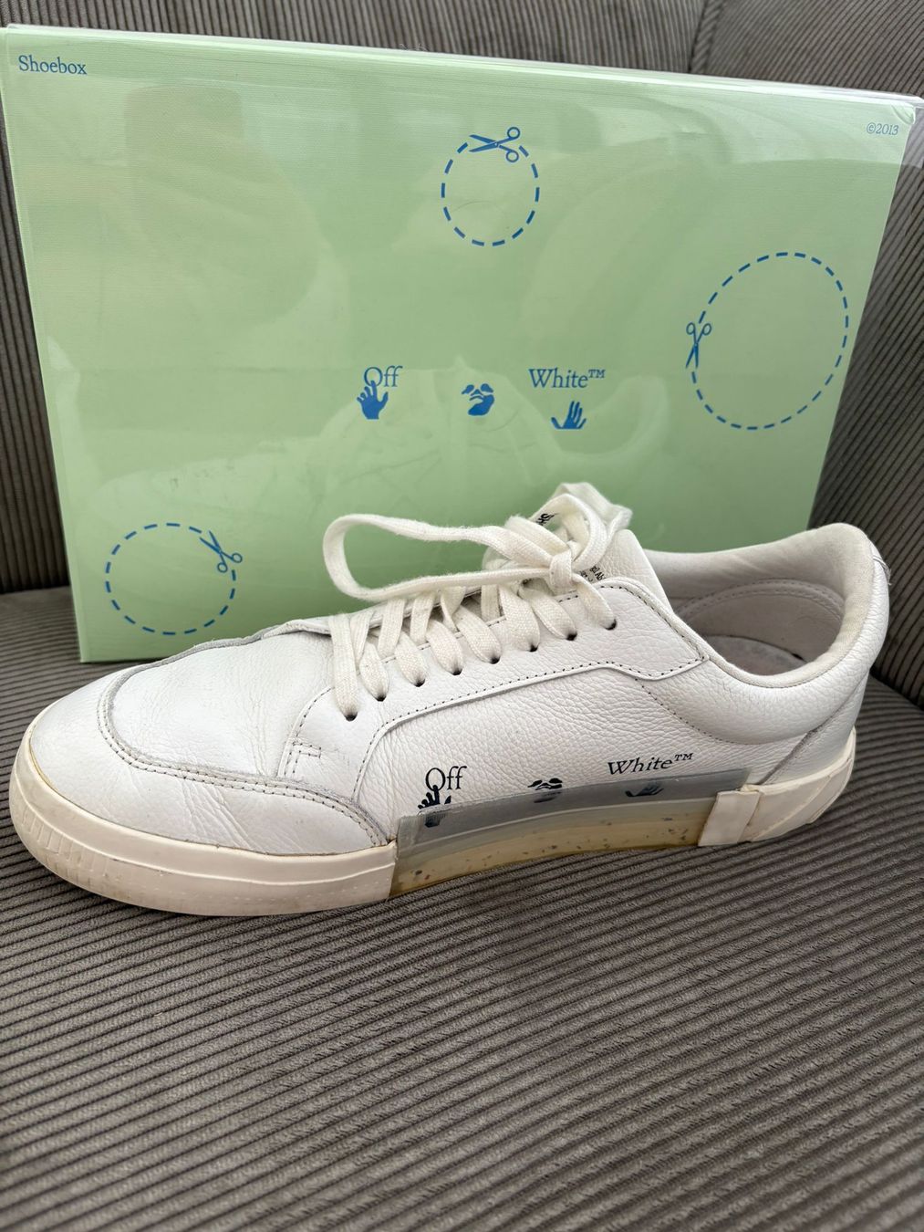 Off-White Herrenschuhe: Off-White low Vulcanized sneakers Grösse 44  - weisses Leder – Gebraucht aus Staufen von Bambotscha 1