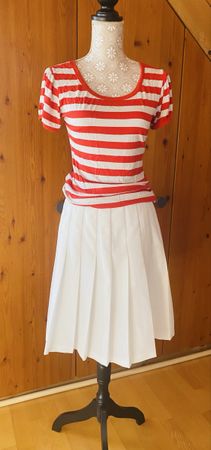 Faltenrock weiss echt vintage Gr. S/M