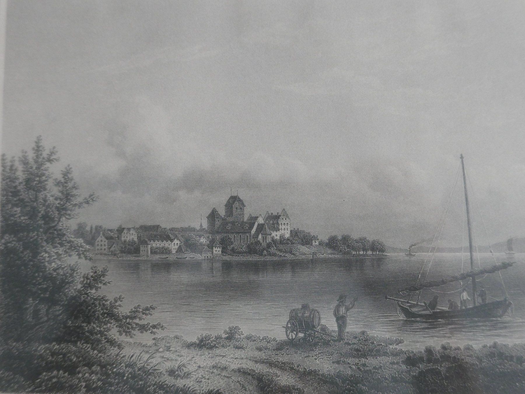 Incisioni: ANTIKER STAHLSTICH ROHBOCK 1856 ARBON – Usato da Balgach venduto da Zwischenraum 5