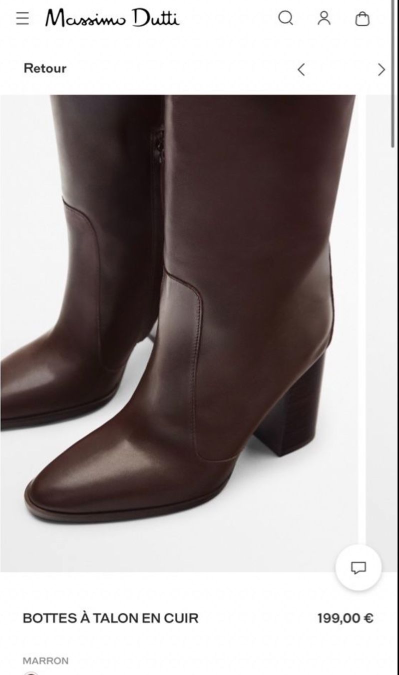 Massimo Dutti Scarpe da donna: Bottes Massimo Dutti - cuir brun - pointure 41 - NEUVES – Nuovo e nell'imballaggio originale da Nyon venduto da ikel78 1