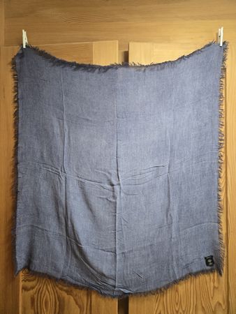 GANT Schal Tuch Viskose Fransen Grau Made in Italy