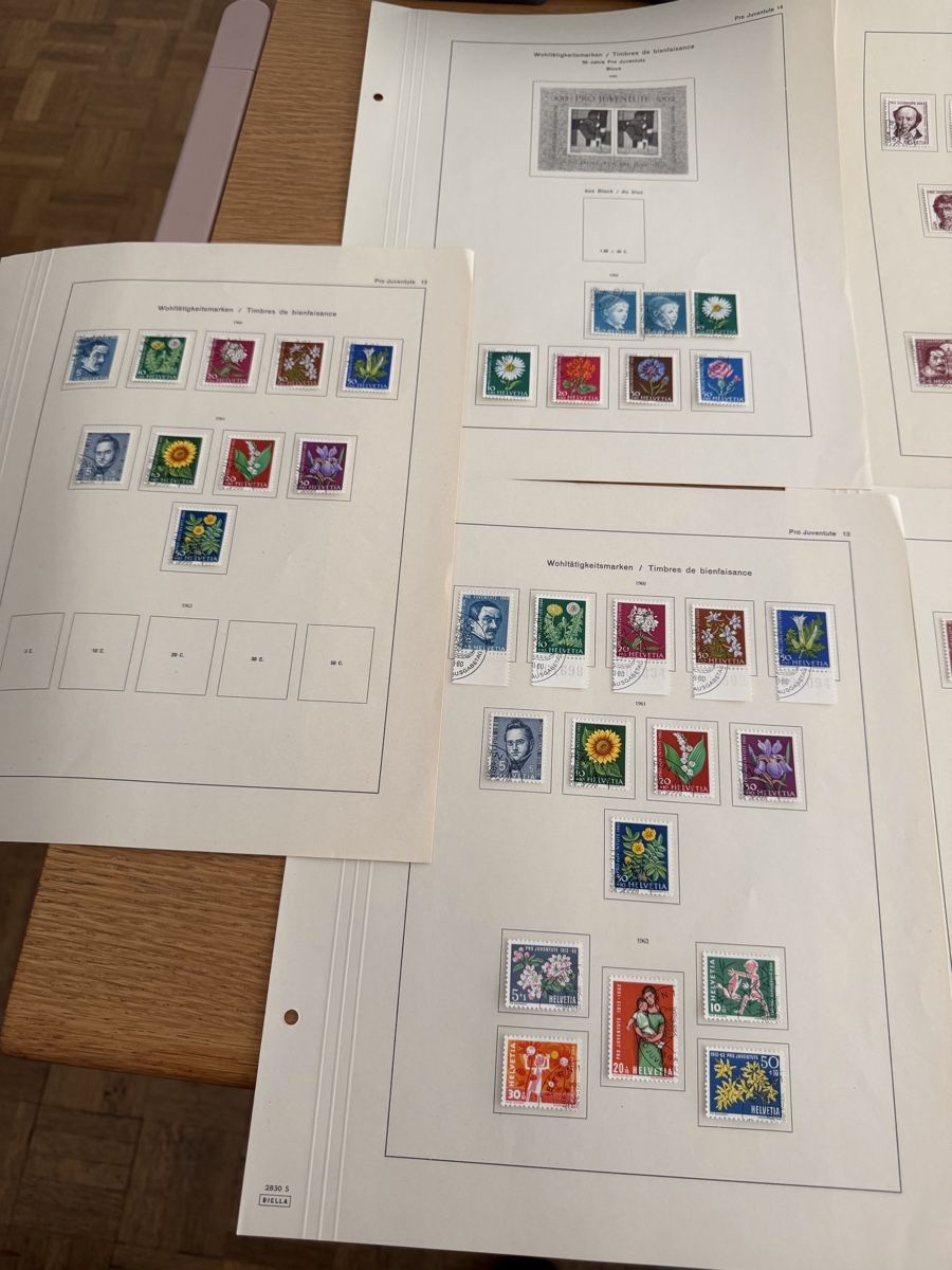 Tutti i francobolli: Pro Juventute Sammlung 1912 bis 1962 gestempelt – Usato da Murgenthal venduto da Tina_4055 3