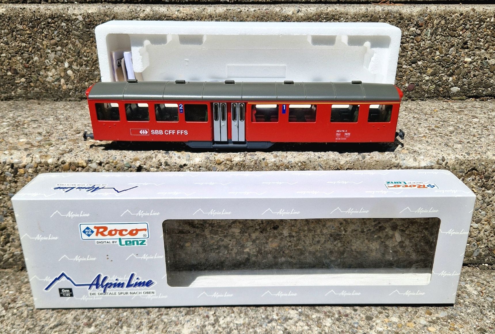 Roco Modellini di ferrovie: Roco Alpine Line Spur 0m Brünig Wagen – Usato da Jona venduto da CPeti