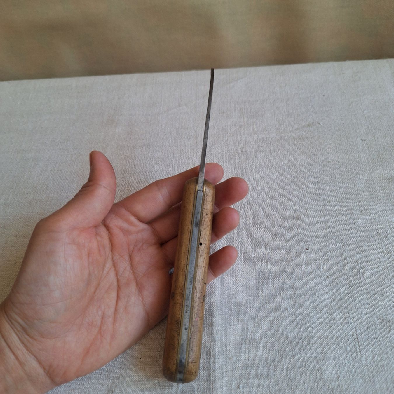 Zubehör: Versand möglich, altes Klappmesser, Holzgriff, Initialen J Z – Gebraucht aus Winterthur von Goldpipau 5