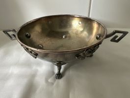 Antike Schale, möglicherweise versilbert Jugendstil vierfüss
