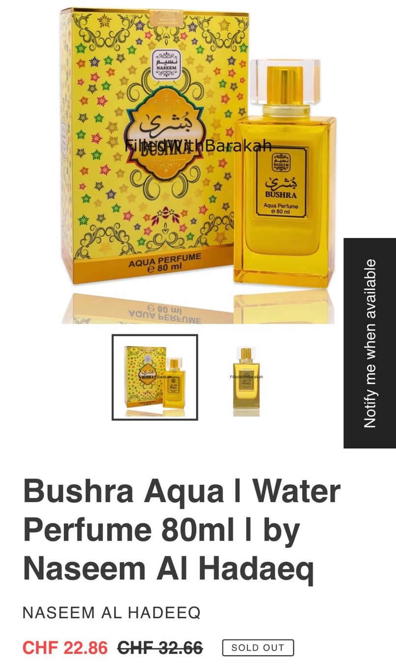 Parfums & Eau de Toilette: Naseem - Bushra - Aqua Parfum 80ml – Neuf (Voir description) à Luzern par eli_5xnv 4