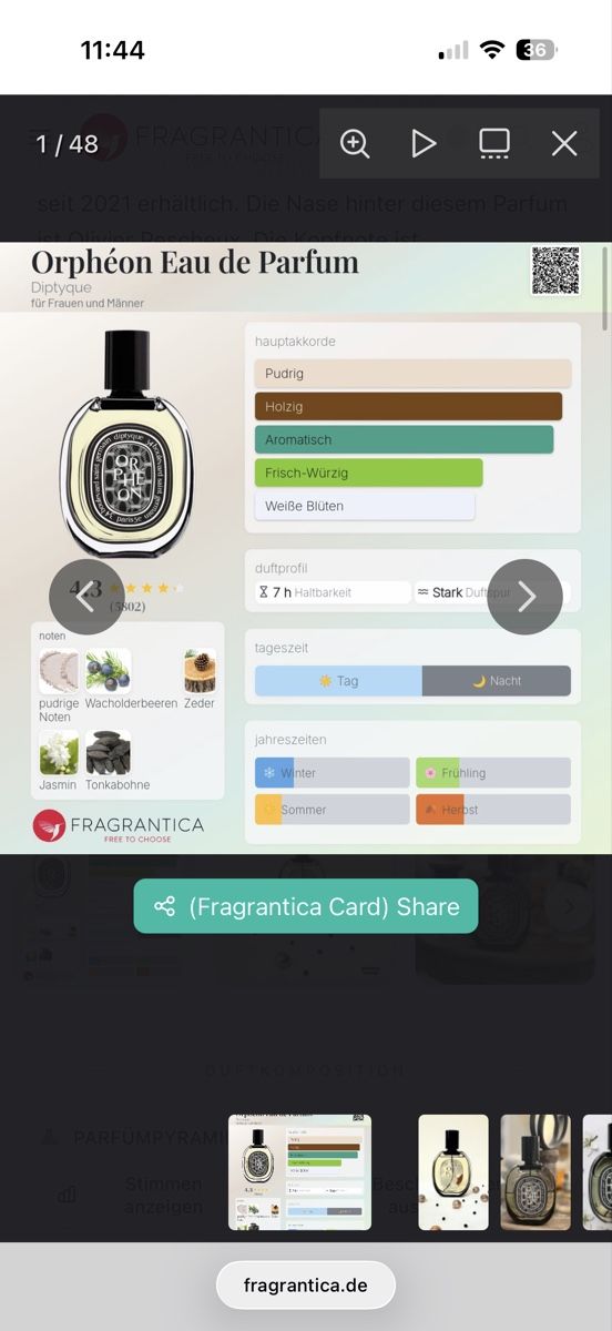 Diptyque Profumi & Eau de Toilette: Orphéon Eau de Parfum Diptyque , 2 ml – Usato da Sursee venduto da nri_sbv9 3