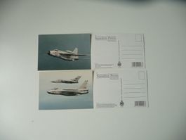 2 Postkarten Lightning F6, TornadoF3 65Sq ungelaufene Karten
