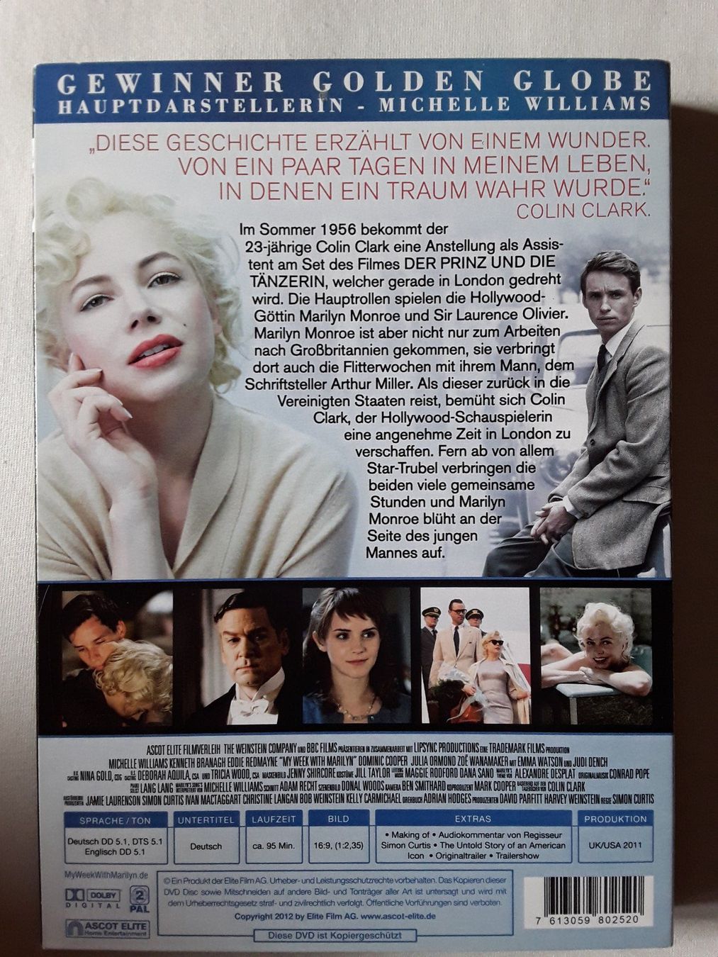 Tutti i DVDs: DVD "Marilyn" mit Michelle Williams – Usato da Wattwil venduto da tannenmeise73 1