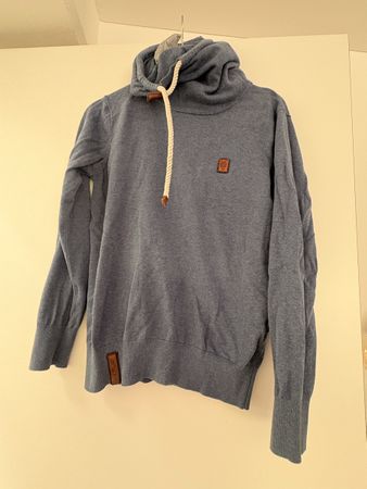 Naketano Rollkragen-Pullover, Gr. M, hellblau