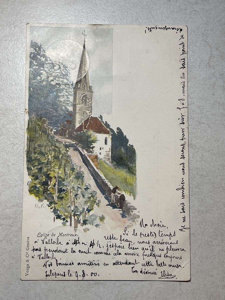 Ansichtskarten: Montreux, Eglise – Gebraucht aus Strengelbach von Aschatan5