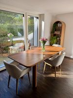 Maisons du Monde wooden dining table, 200 × 90 cm & 4 chairs