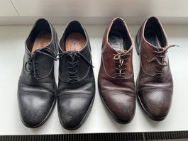 Benci Brothers Lederschuhe braun und schwarz Gr. 42 1/2