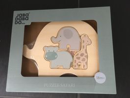 Puzzle  Safari mit Tiermotiven Jabadabado Holz neu