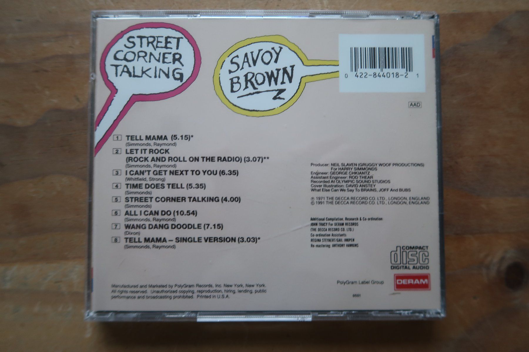 CD: SAVOY BROWN - STREET CORNER TALKING - CD – Usato da Basel venduto da Patiscat 1