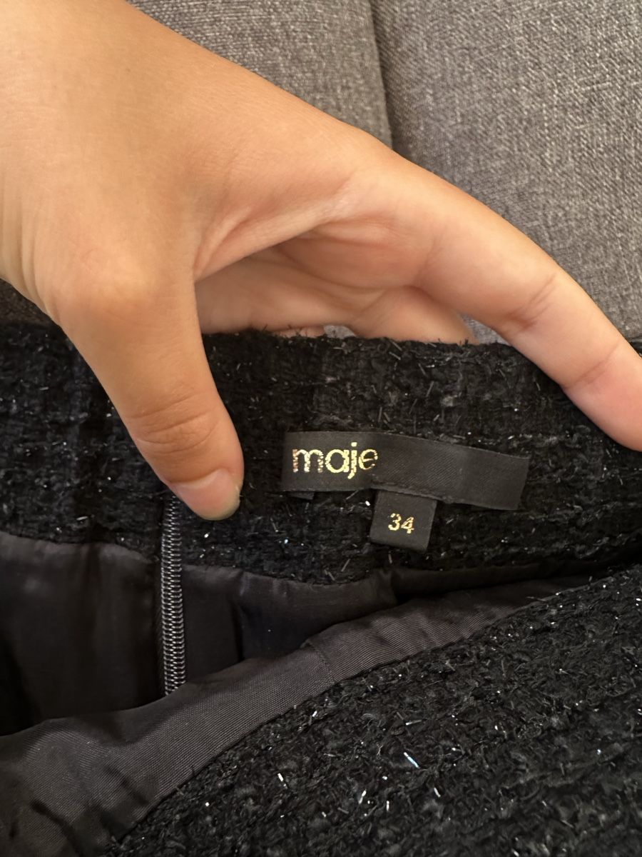 Maje Pantaloni: Maje Tweed Shorts Schwarz XS  – Usato da Schaffhausen venduto da ale_gx7r 4