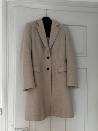 Elegante Wintermantel, Beige, Grösse S, Zara