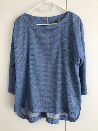 Bluse Yessica, 42, blau gemustert 3/4 Arm
