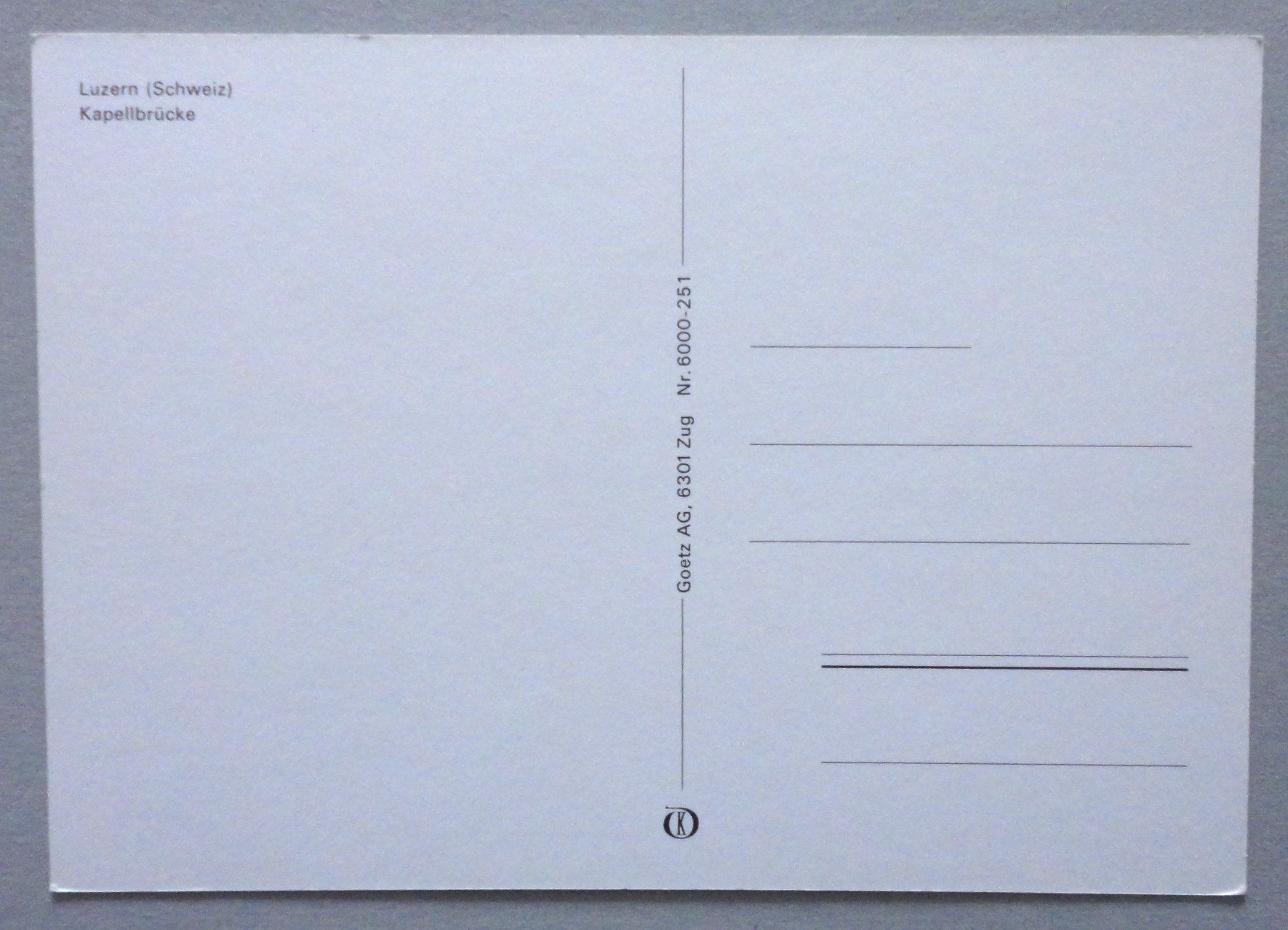 Cartoline postali: Luzern - Kapellbrücke – Usato da Fétigny venduto da Billy2miny 1