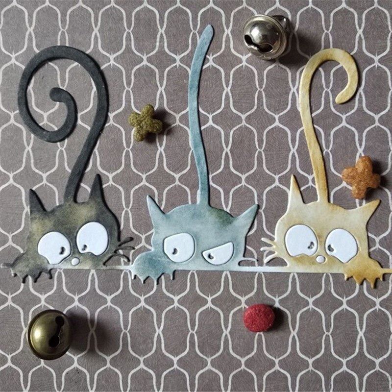 Schablonen: 3 KATZEN STANZSCHABLONE – Neu und originalverpackt aus Affoltern am Albis von scrapbooking
