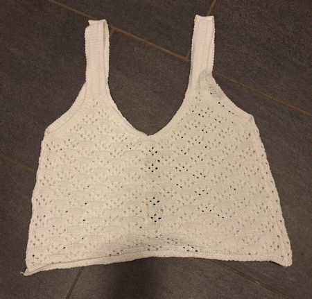 Top en crochet blanc 