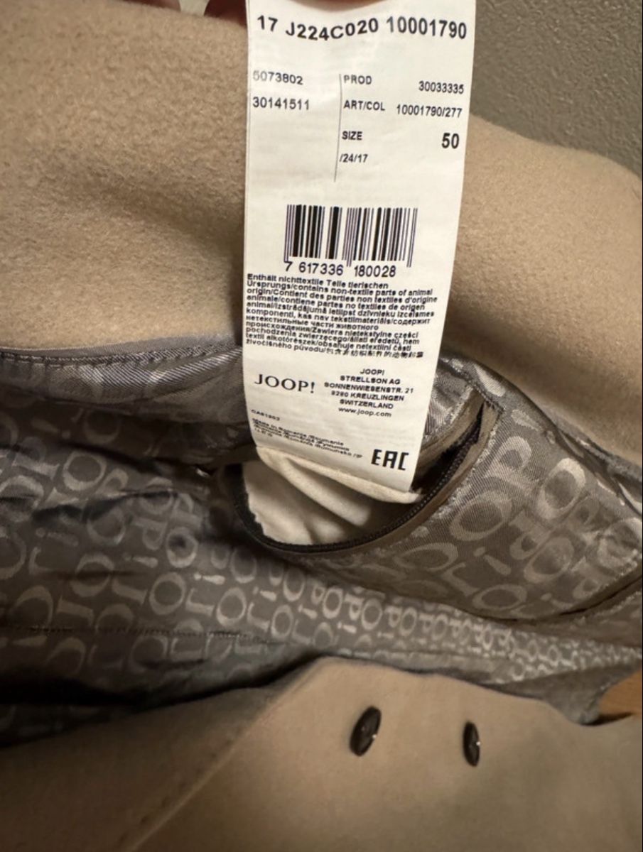 Joop Manteaux: Joop Mantel Camel/Beige Gr. 50  – D'occasion à Schindellegi par Leormn_ch 1