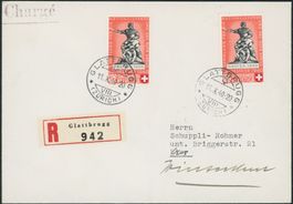 1940 - Pro Patria - R Brief - MeF - "die hellrote · die 5c"