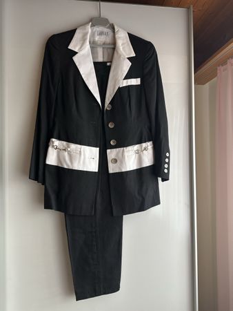 Apart Anzug schwarz/weiss Grösse 36