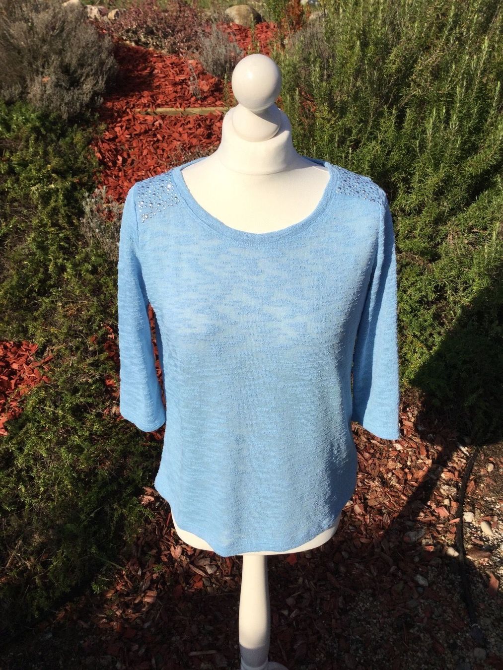 Zebra Top: T-shirt/Sweat bleu clair strass ZEBRA – Usato da Agiez venduto da chouchanelle 6