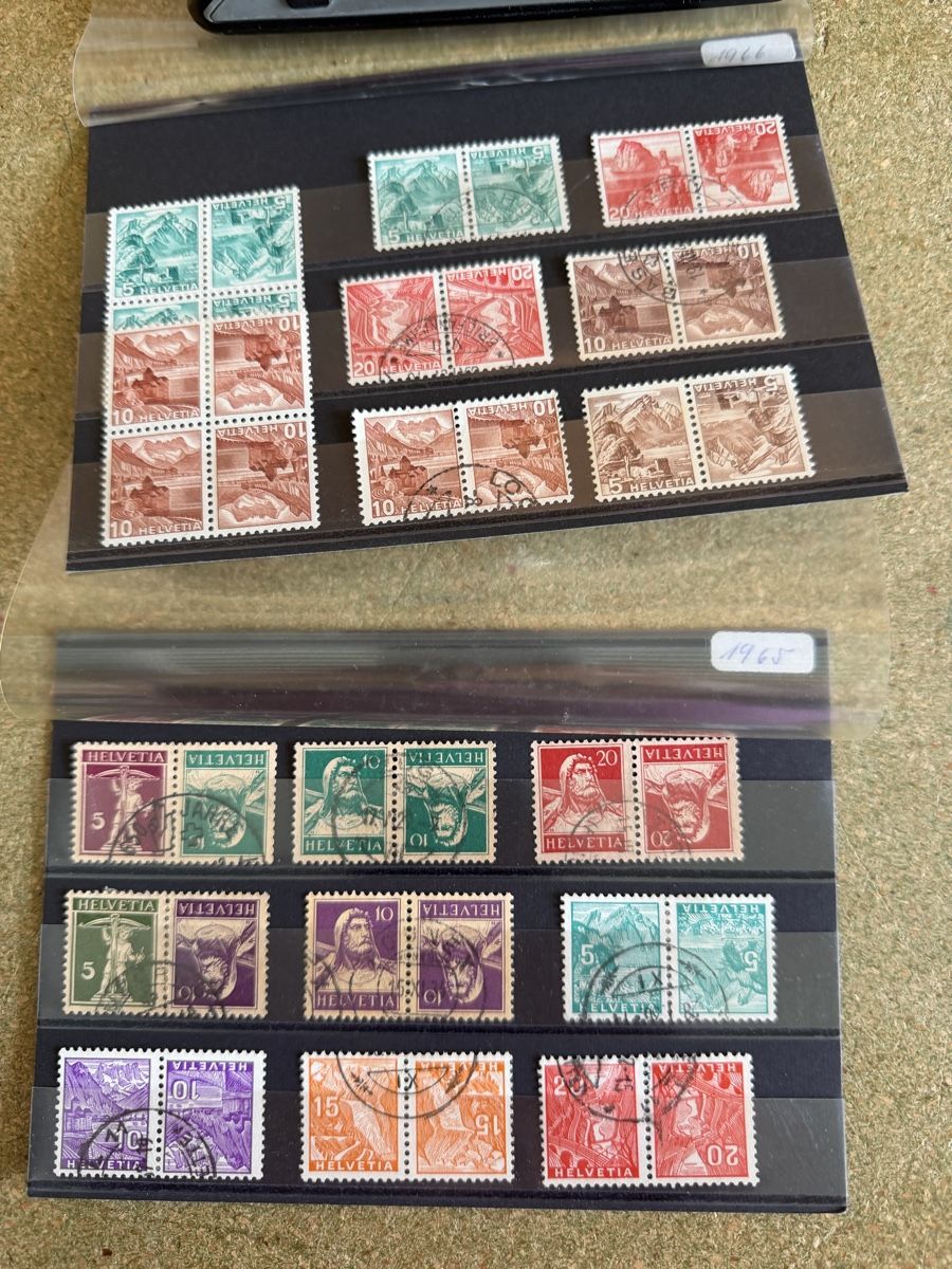 Tutti i francobolli: 7 Steckkarten mit Kehrdruck Marken Schweiz – Usato da Murgenthal venduto da Tina_4055 1