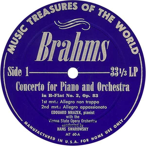 Schallplatten: Brahms Concerto Piano No 2 Op 83 B-Flat – Gebraucht aus Genève von Cockattoo 1