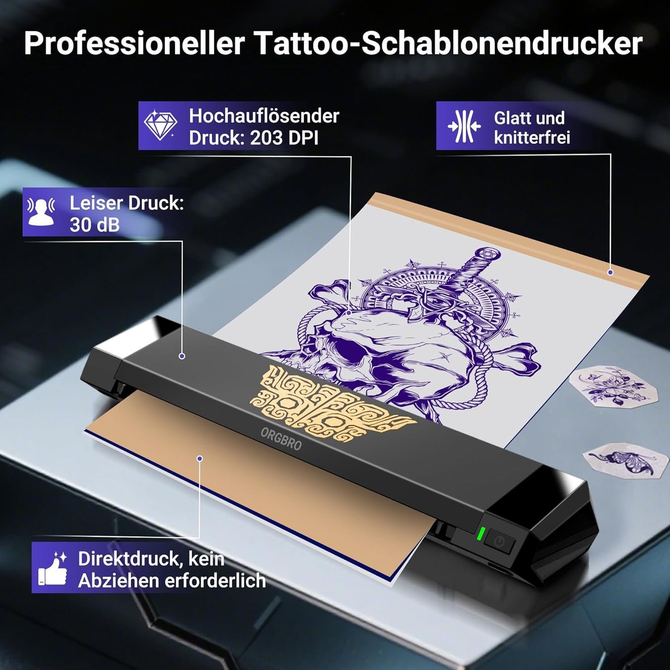 Imprimantes: Tattoo Stencil Drucker Bluetooth Thermodrucker X8 – Neuf avec emballage d'origine à St. Gallen par RestpostenSG 1